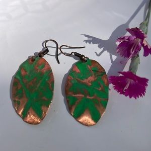 NEON Green Oval Earrings